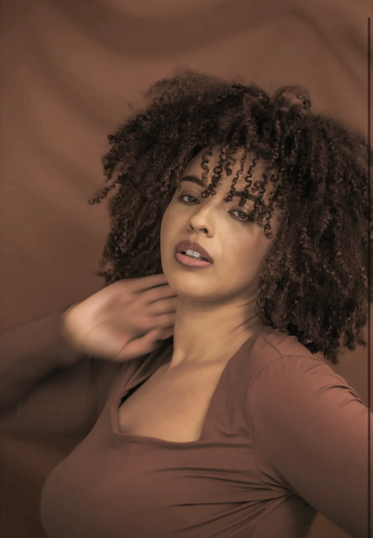 Cheveux crépus naturels, volumineux et hydratés, coiffure afro à Montréal